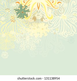 Seamless  vector algae, sea ornament,  border decor, marine pattern