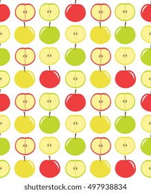 Seamless Vector Apples Pattern