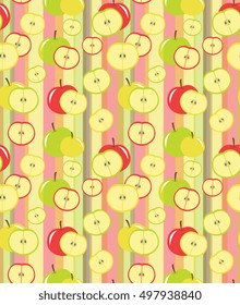 Seamless Vector Apples Pattern