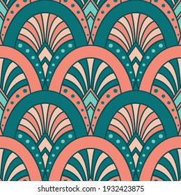 seamless vector art deco inspired pattern