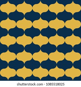 Seamless vector art geometric vertical pattern background in green and yellow colors. Geometric shapes in the form of a turnip