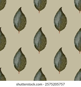 Seamless vector artistic leaves pattern