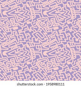 Seamless vector artwork with aztec ethnic abstract pattern