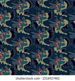 Seamless vector artwork with unusual repeat patterns