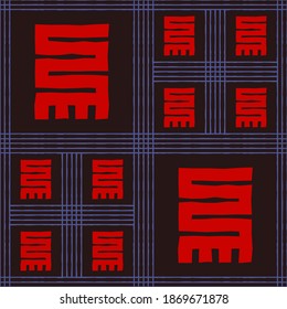 Seamless vector authentic fabric pattern with african adinkra symbols for your project