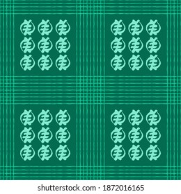 Seamless vector authentic fabric pattern with african adinkra symbols for project