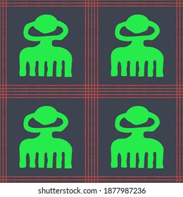 Seamless vector authentic fabric pattern with african adinkra symbols for your project
