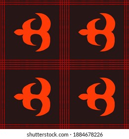 Seamless vector authentic fabric pattern with african adinkra symbols for your project