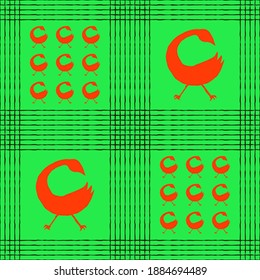 Seamless vector authentic fabric pattern with african adinkra symbols for your project