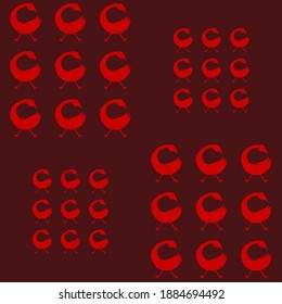 Seamless vector authentic fabric pattern with african adinkra symbols for your project