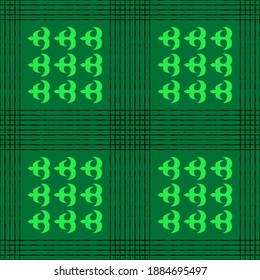 Seamless vector authentic fabric pattern with african adinkra symbols for your project