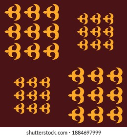 Seamless vector authentic fabric pattern with african adinkra symbols for your project