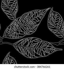 Seamless vector autumn leaves background. Thanksgiving 