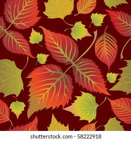 Seamless vector autumn leaves background. Thanksgiving (from my big "Seamless collection")