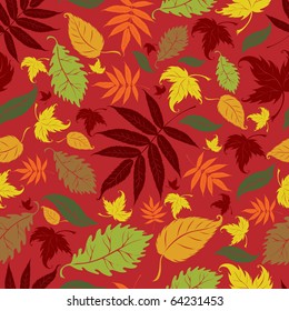 Seamless vector autumn leaves background. Thanksgiving (from my big "Seamless collection")