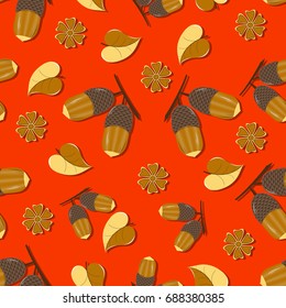 Seamless vector autumn pattern