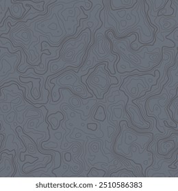 Seamless vector backdrop of topographic map. Pattern of continuous topography lines. Trekking routes meandering across mountainous landscapes. Geographical grid creating a contour-filled background.