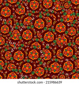 Seamless vector background. Abstract bright hand drawn shape pattern for wallpaper, fabric, textile, stationery, web. 