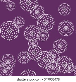 Seamless vector background. Abstract Christmas pattern with snowflakes.