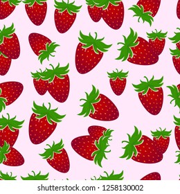 Seamless vector background. Abstract colorful berry illustration. Design element for fabric, print, pattern, wallpaper. Vector graphics