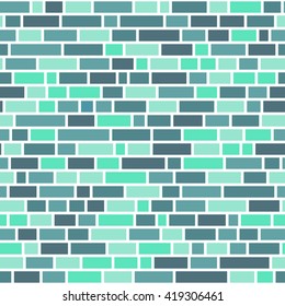 Seamless vector background of abstract colorful brick wall. 