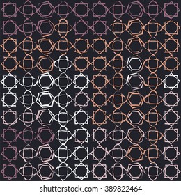 Seamless vector background with abstract geometric shapes. Print. Cloth design, wallpaper.