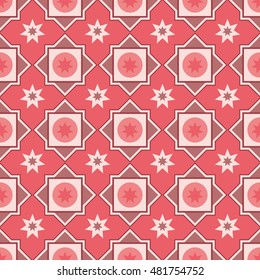 Seamless vector background with abstract geometric pattern. Print. Repeating background. Cloth design, wallpaper.