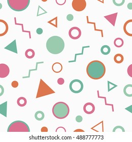 Seamless vector background with abstract geometric pattern. Print. Repeating background. Cloth design, wallpaper.