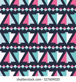 Seamless vector background with abstract geometric pattern. Christmas tree. Print. Repeating background. Cloth design, wallpaper.