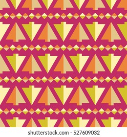 Seamless vector background with abstract geometric pattern. Christmas tree. Print. Repeating background. Cloth design, wallpaper.