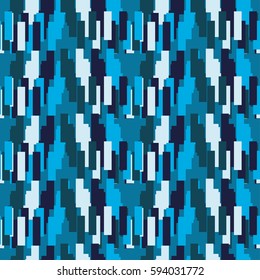 Seamless vector background with abstract geometric pattern. Abstract digital glitch graphic. Print. Repeating background. Cloth design, wallpaper.