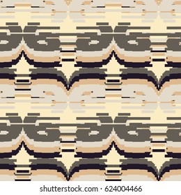 Seamless vector background with abstract geometric pattern. digital glitch graphic.
