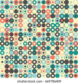 Seamless vector background with abstract geometric pattern 