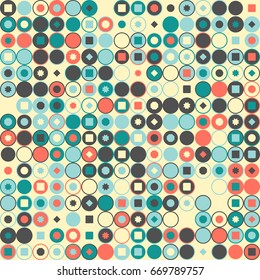 Seamless vector background with abstract geometric pattern 