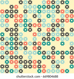 Seamless vector background with abstract geometric pattern 