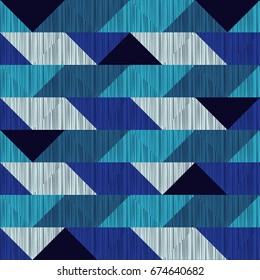 Seamless vector background with abstract geometric pattern. Scratches texture. Textile rapport.