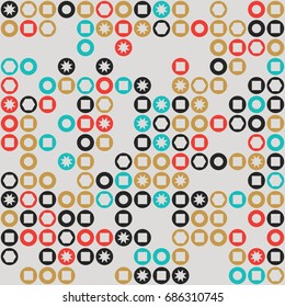 Seamless vector background with abstract geometric pattern 