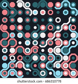 Seamless vector background with abstract geometric pattern 