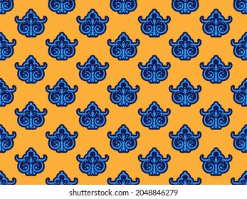Fondo vectorial impecable con ornamento oriental abstracto. Lujosa imprenta vintage para textiles y papel pintado. Diseño elegante con patrones simétricos. 