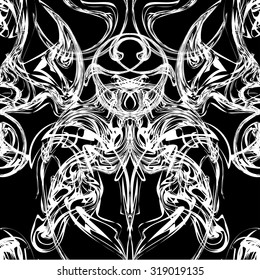 Seamless vector background. Seamless abstract pattern for printing textile, wallpaper, wrapping paper. Abstract  black and white pattern with blur spots.