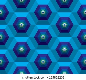Seamless vector background of abstract pyramids.