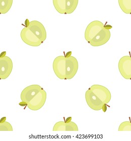 seamless vector background with apples