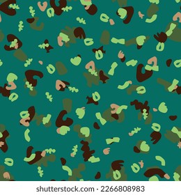 Fondo del vector sin inconvenientes. Sucio Grunge del Ejército. Impresión urbana de camo. Impresión sin inconvenientes. Moderno estilo beige. Camuflaje digital de Khaki. Patrón de vectores verdes. Pincel de árbol abstracto. Camoflage militar de Hunter.