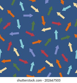 Seamless vector background with arrows