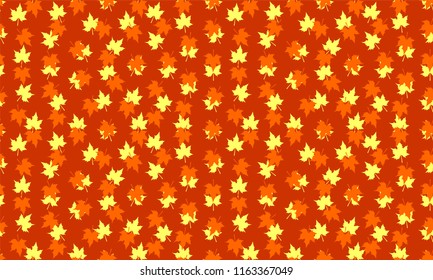 Seamless vector background with autumn leaves. Autumn pattern.