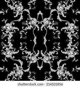 Seamless vector background. Baroque pattern