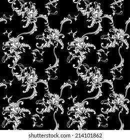 Seamless vector background. Baroque pattern