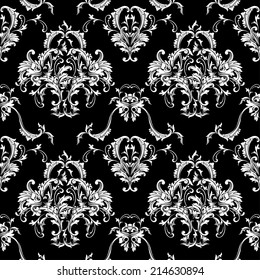 Seamless vector background. Baroque pattern 