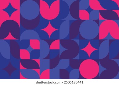 Seamless vector background bauhaus style.Geometric background.