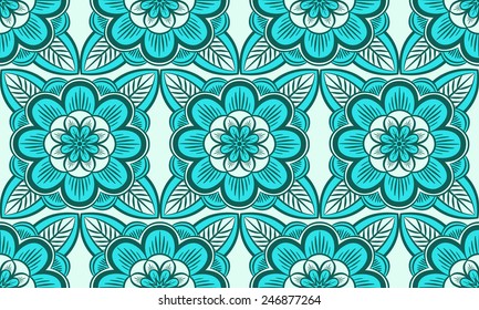 Seamless vector background. Beautiful flower pattern. 
